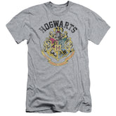 Harry Potter Hogwarts Crest Men's Ultra-Soft 30/1 Cotton Slim Short-Sleeve T-Shirt